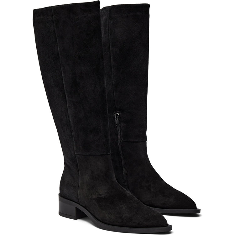 Pavement Finka Long boots Black suede 017