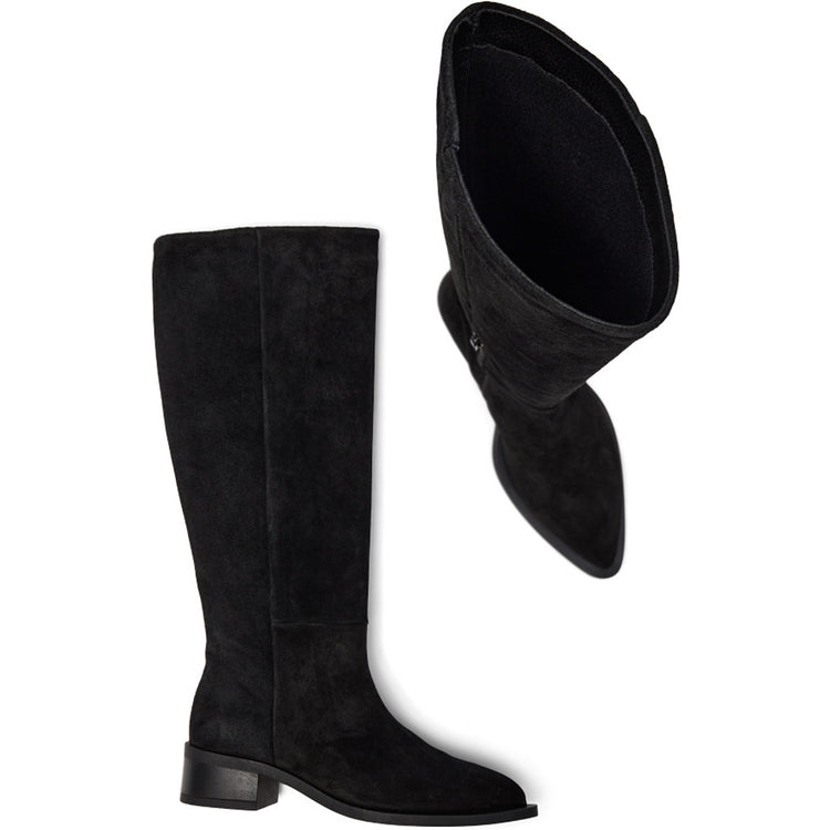 Pavement Finka Long boots Black suede 017