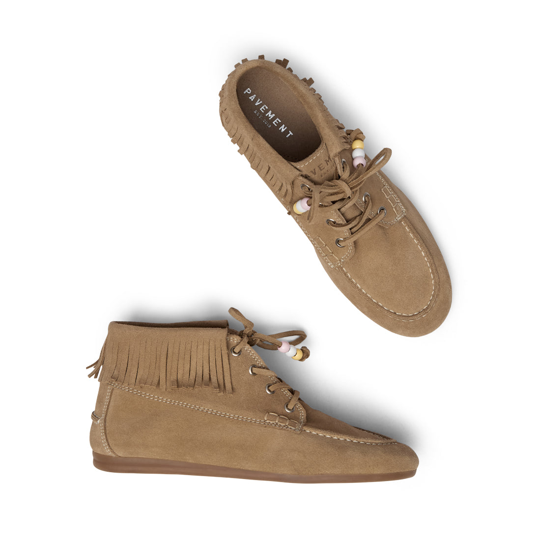 Pavement PAMarin Boots Fringle Boots Mushroom suede 769