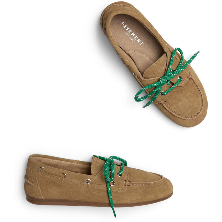 Pavement Marin Lace Loafers Taupe suede /green 699