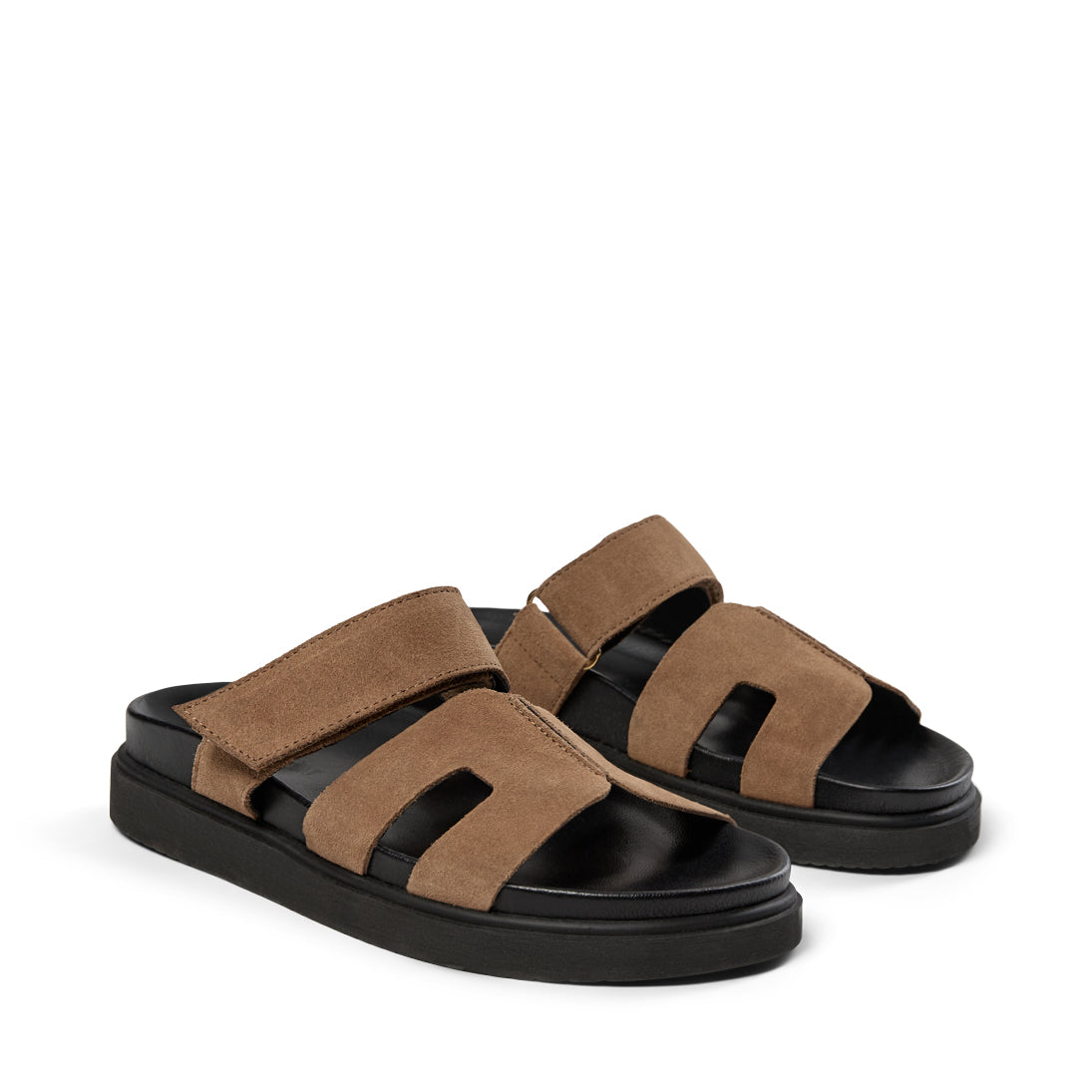 Pavement PAMaru Suede Sandals Taupe suede 174