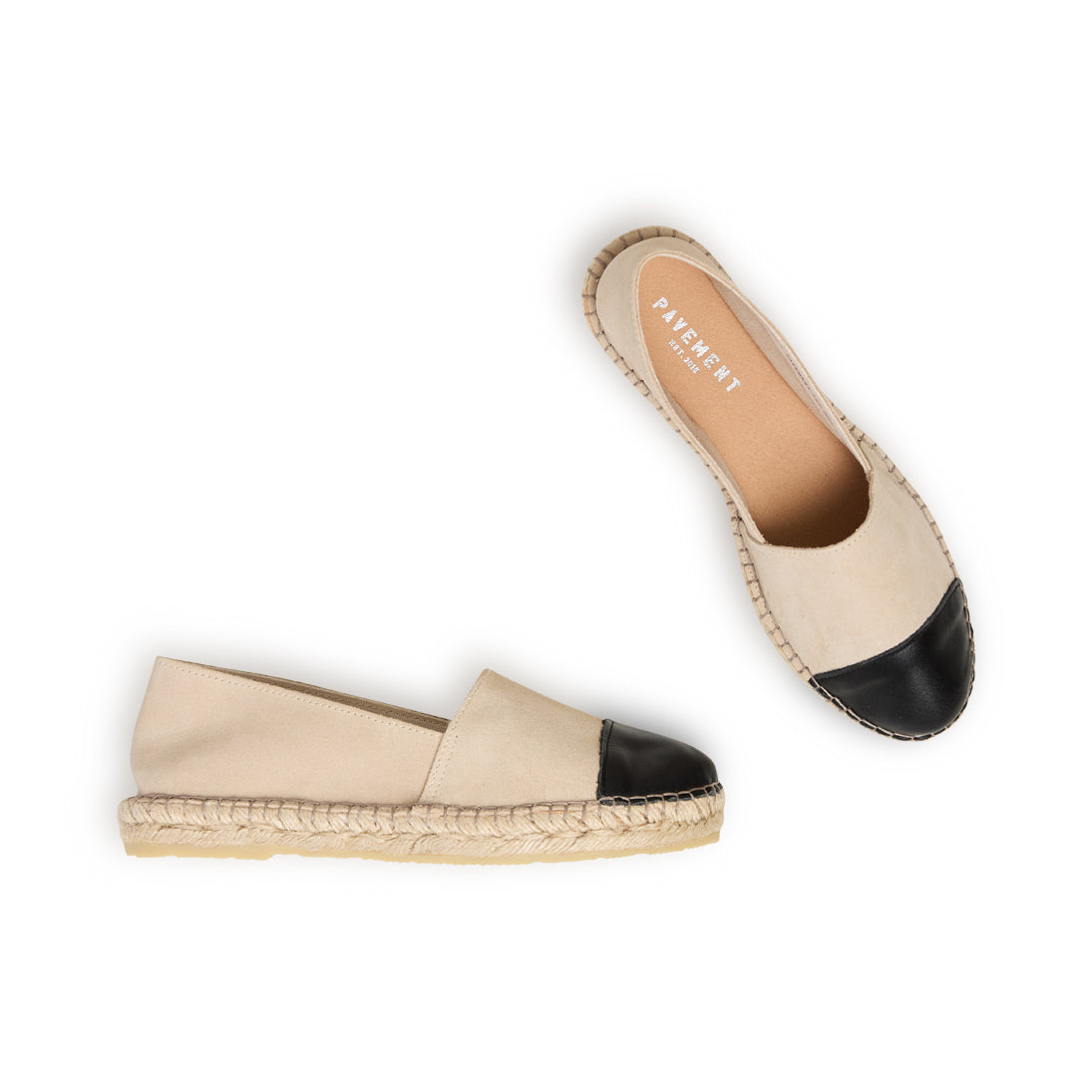 Pavement PANanna Espadrilles Beige suede/black 333