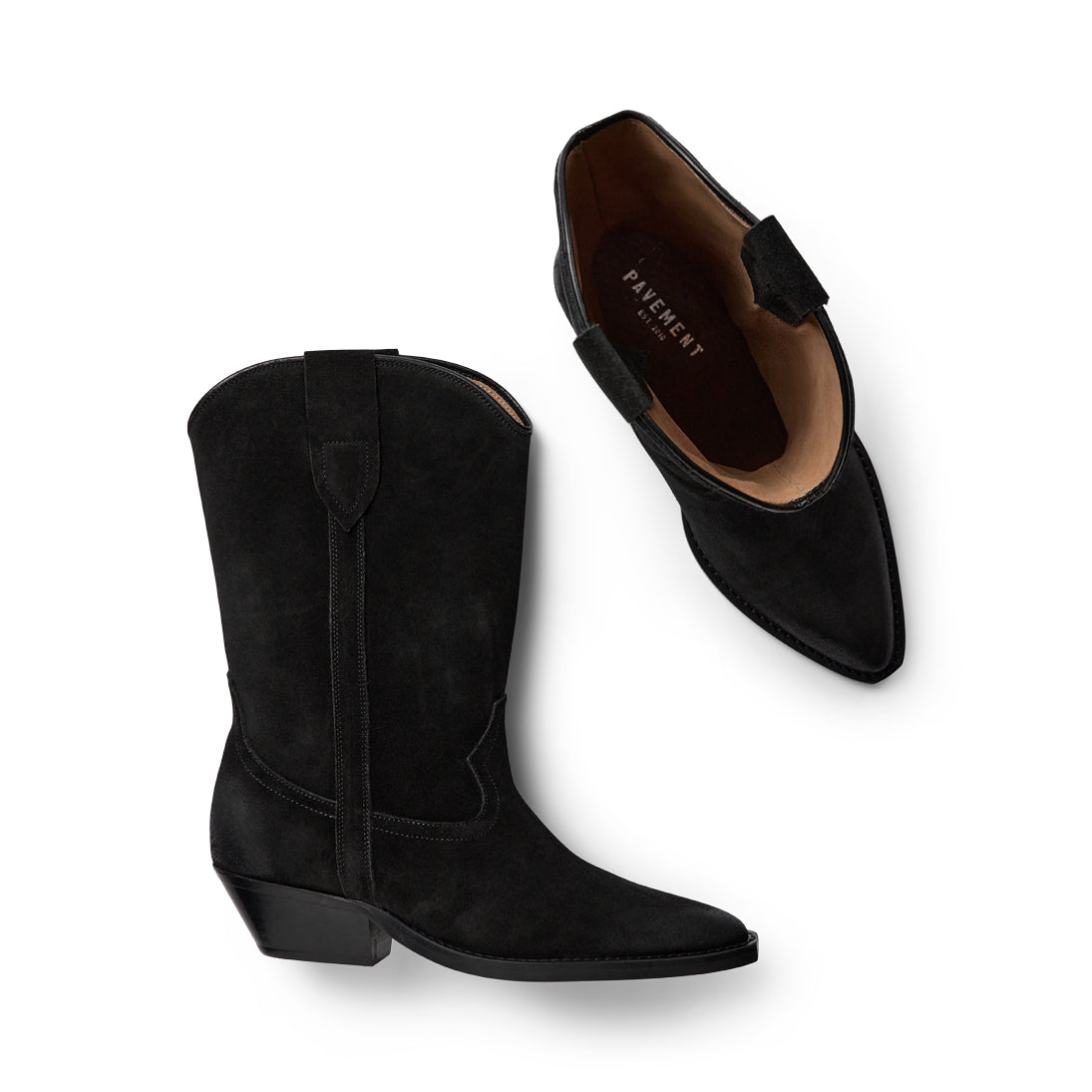 Pavement PANikki Suede Boots Black suede 017