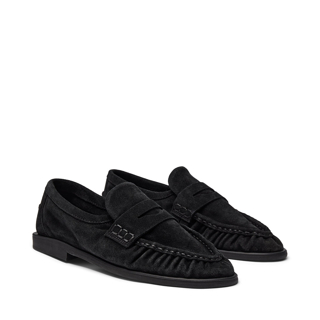 Pavement PAElmira Suede Loafers Black suede 017