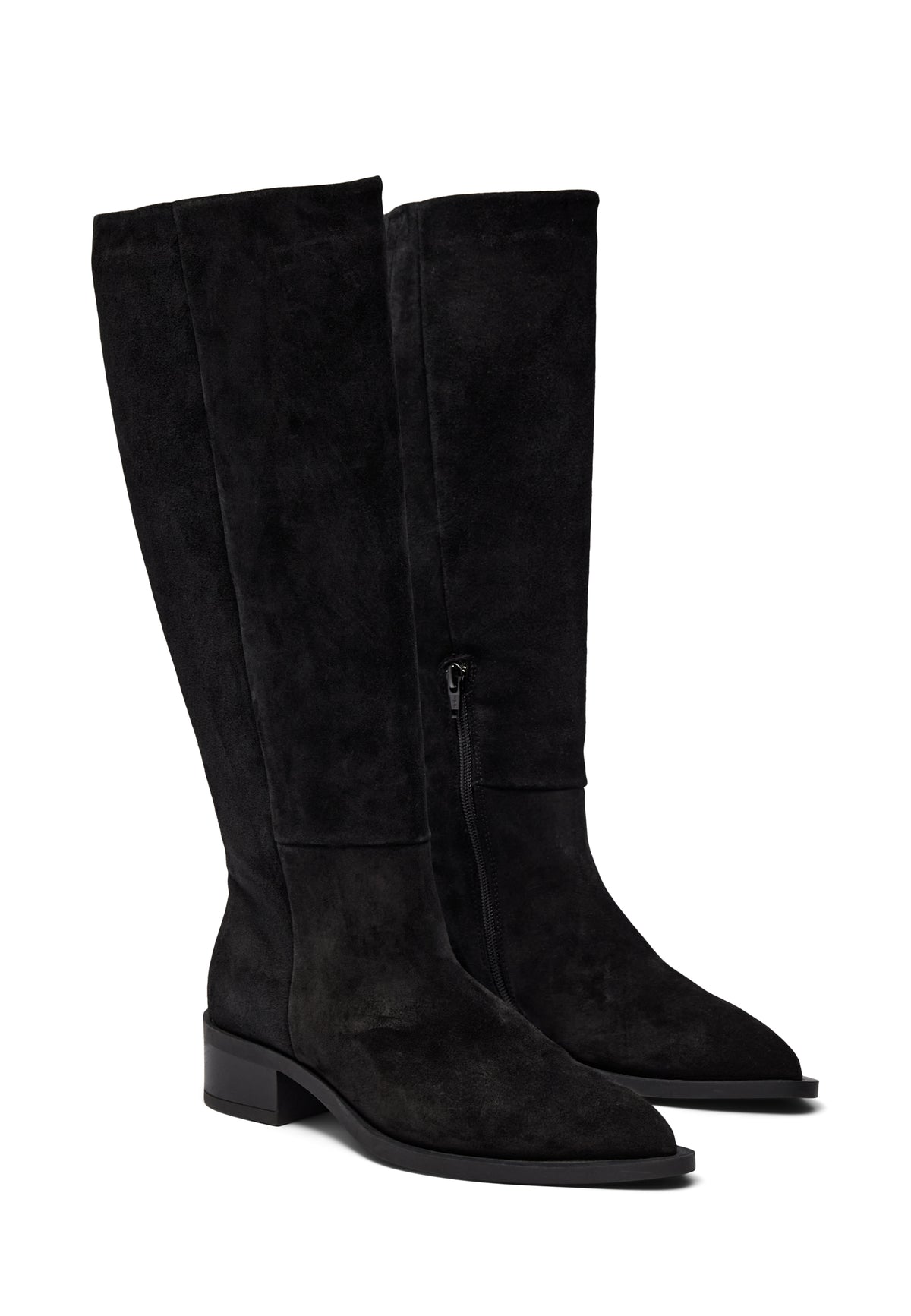 Pavement PAFinka Long boots Black suede 017