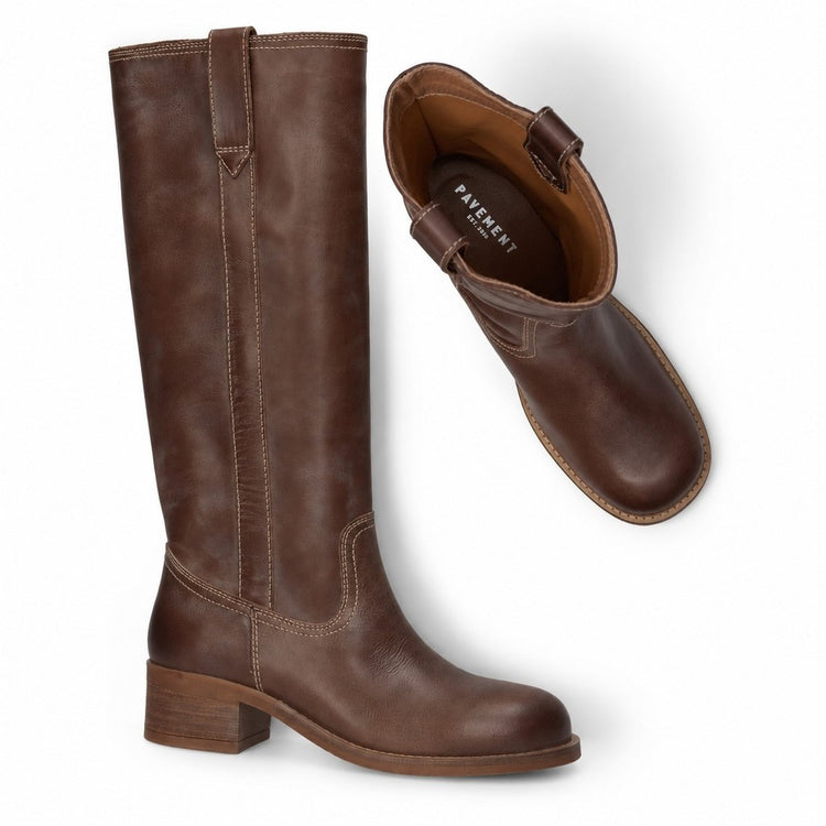 Pavement PAMaren Vintage Long boots Brown/White 777