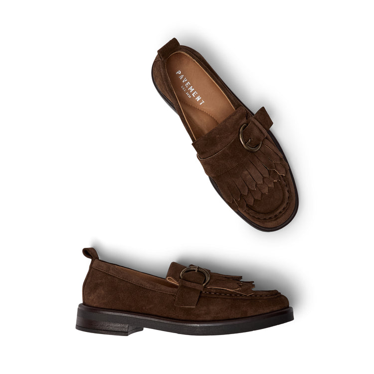 Pavement PAMatilda suede Loafers Brown Oil 485