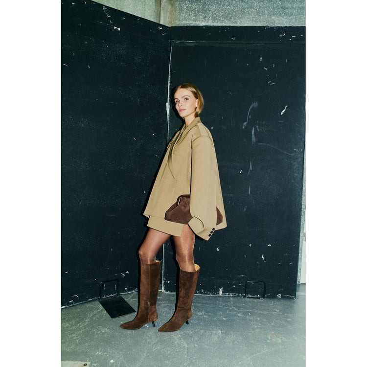 Pavement PAVioletta Long Long boots Brown suede 347
