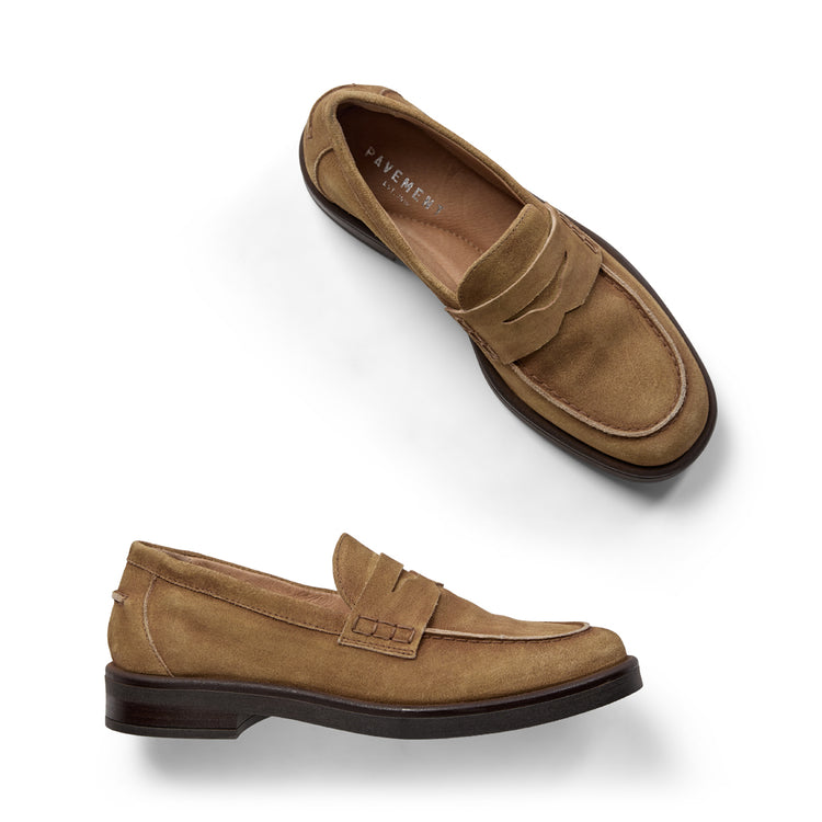 Pavement Shelly Vintage Loafers Tan suede 255