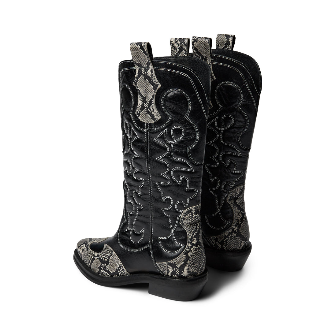 Pavement Julianne Snake Long boots Black/snake 716
