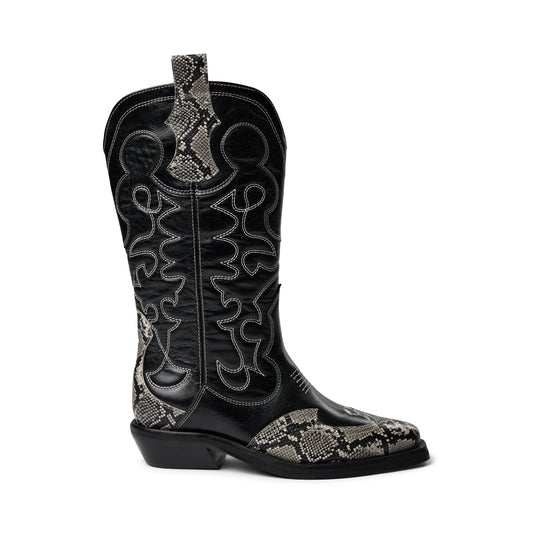 Pavement Julianne Snake Long boots Black/snake 716