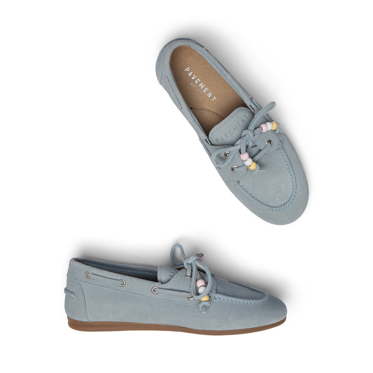 Pavement PAMarin Pearls Loafers Light blue suede 702