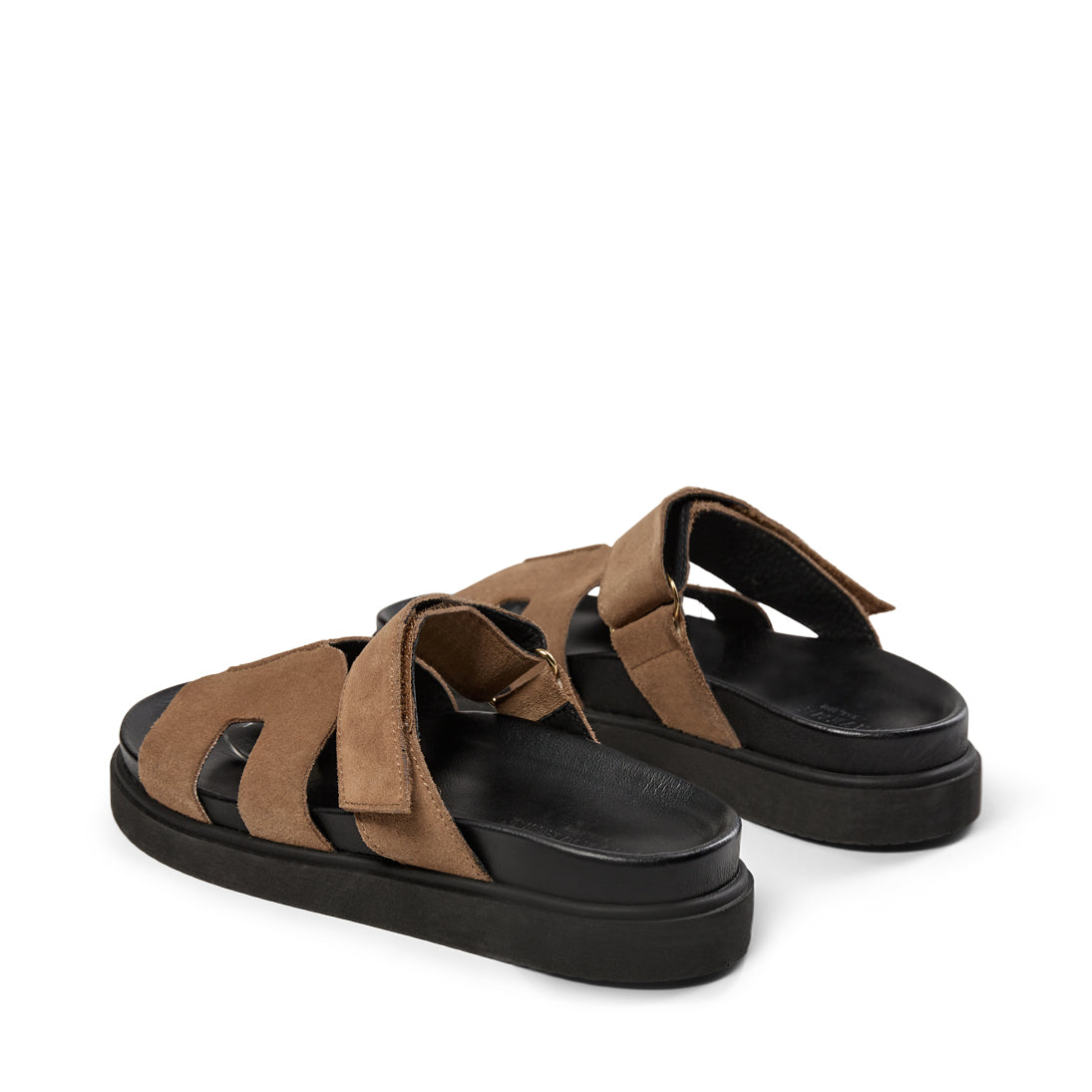 Pavement PAMaru Suede Sandals Taupe suede 174