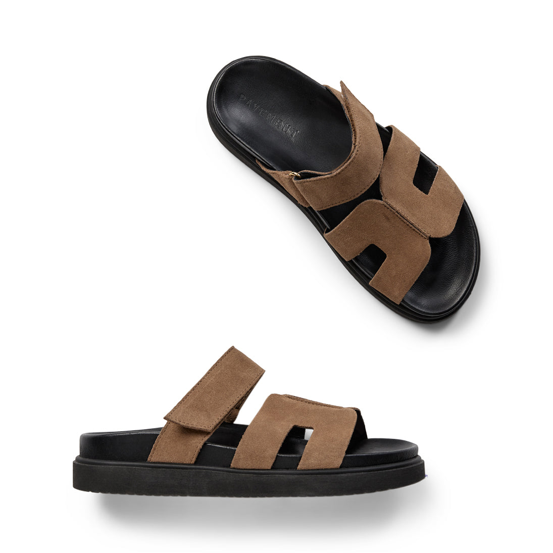 Pavement PAMaru Suede Sandals Taupe suede 174