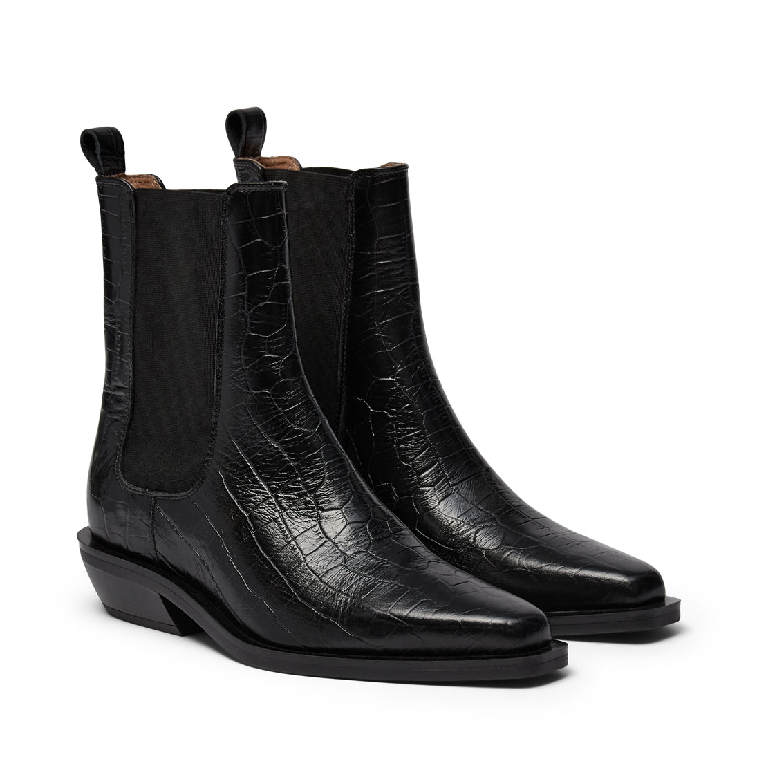 Pavement PAAlmira Croco Boots Black 020