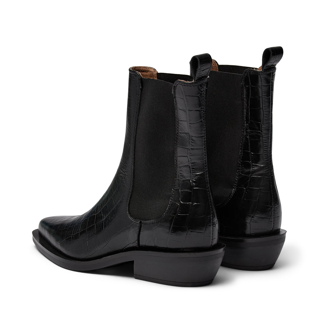 Pavement PAAlmira Croco Boots Black 020