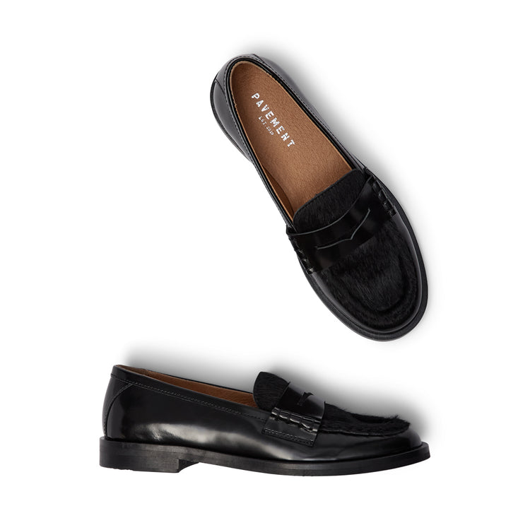 Pavement PACassie Pony Loafers Black pony 537