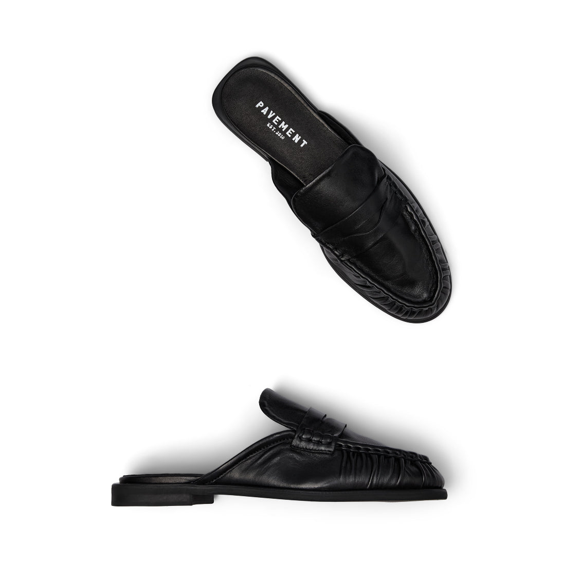 Pavement PAElmira Mule Loafers Black 020