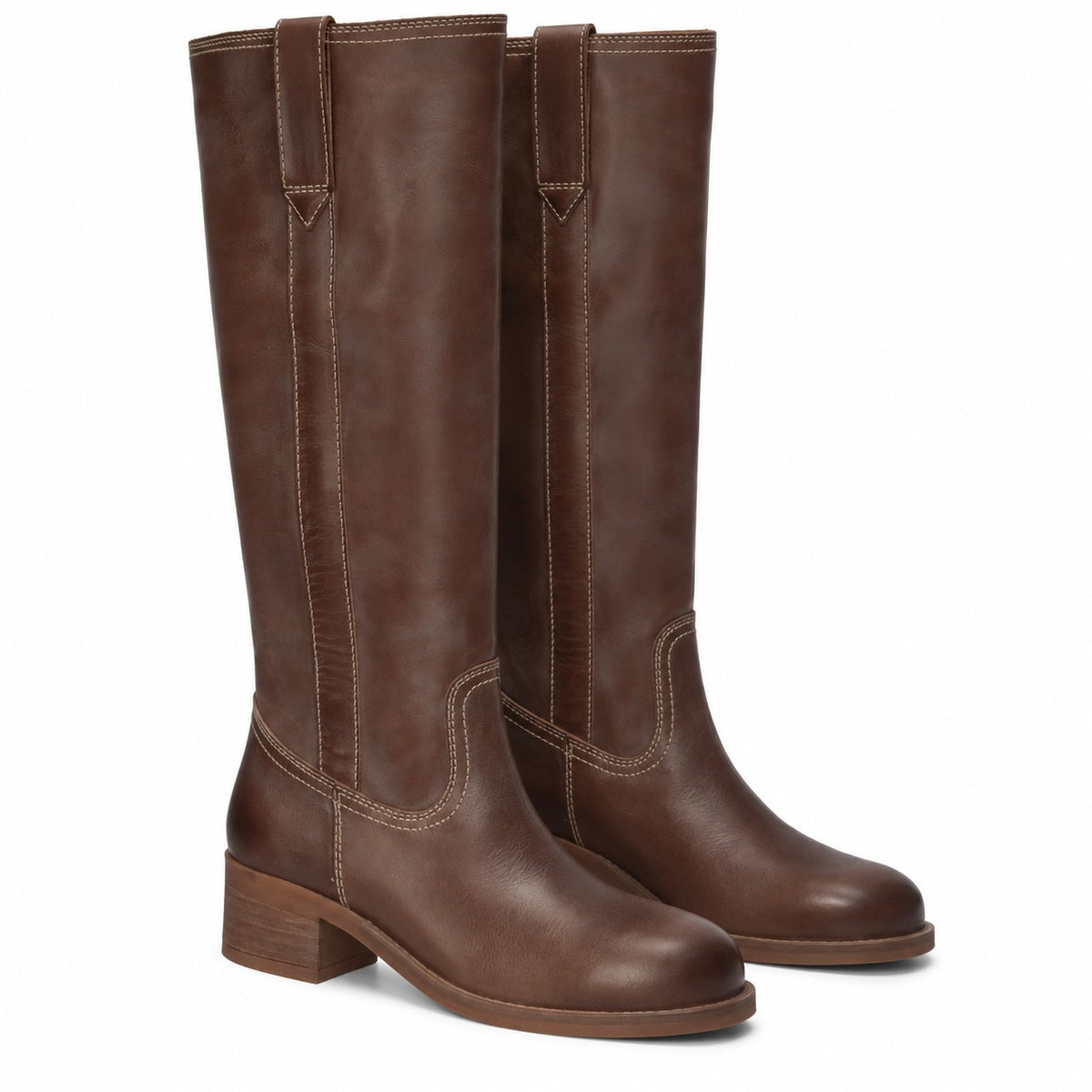 Pavement PAMaren Vintage Long boots Brown/White 777
