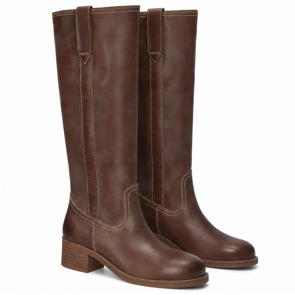 Pavement PAMaren Vintage Long boots Brown/White 777
