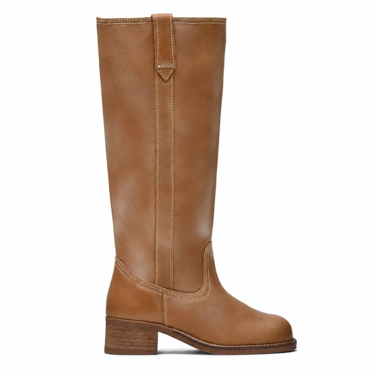 Pavement PAMaren Vintage Long boots Tan/White 788