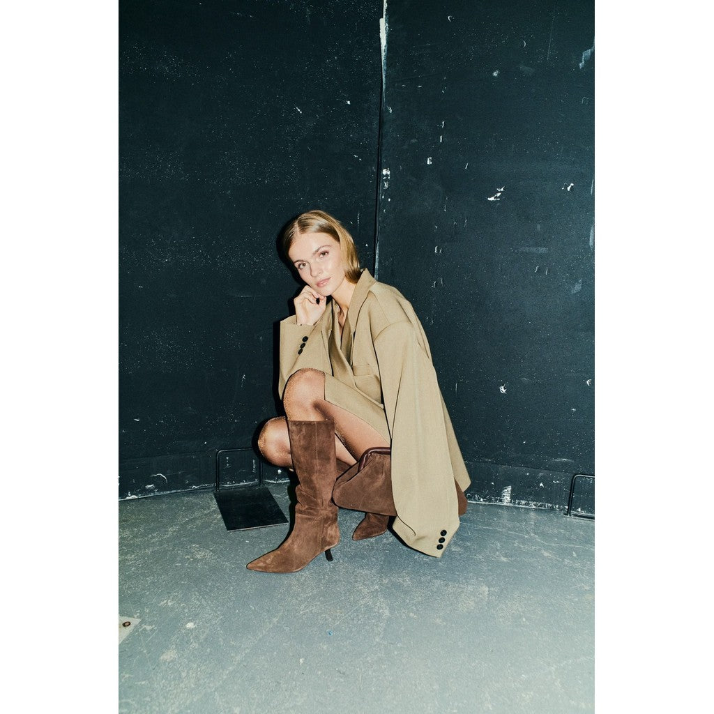 Pavement PAVioletta Long Long boots Brown suede 347