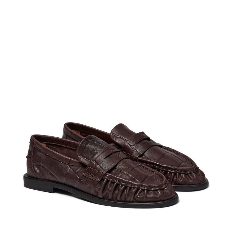 Pavement PA Elmira Croco Loafers Brown 067
