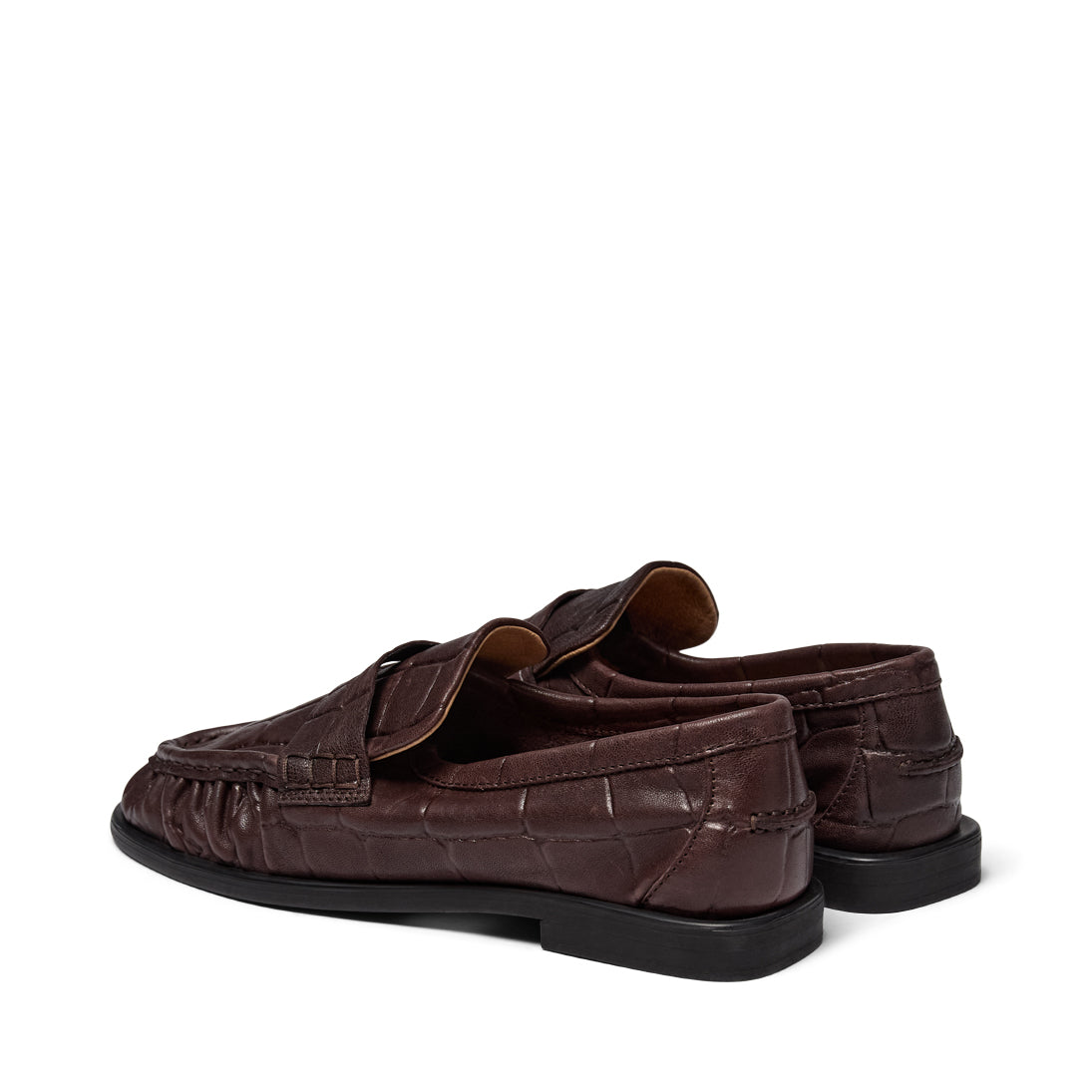Pavement PA Elmira Croco Loafers Brown 067