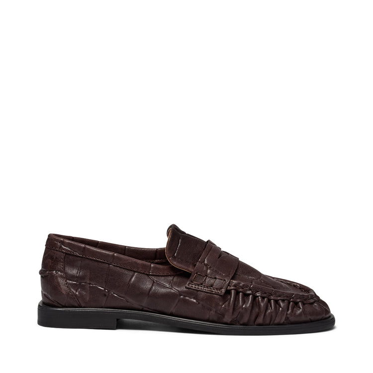 Pavement PA Elmira Croco Loafers Brown 067