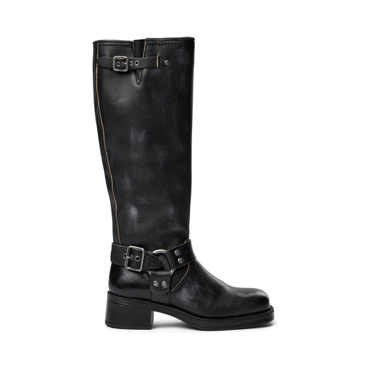 Pavement Tamera long Vintage Long boots Black matte 069